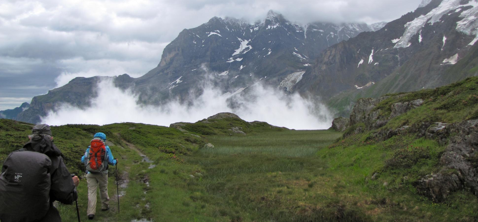 Bergwanderung in der Schweiz