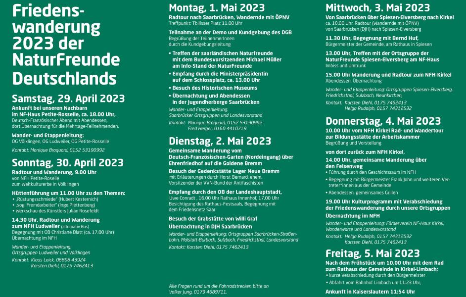 „Friedenswanderung 2023 der NaturFreunde Deutschlands